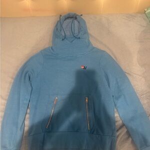 Aviator Nation Blue Hoodie with Logo Accent